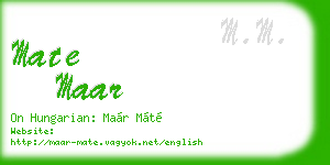 mate maar business card